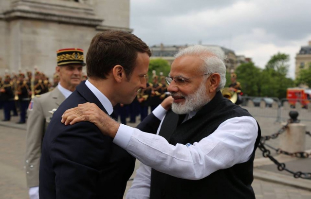 On the occasion of forthcoming visit of French President Emmanuel Macron to India in March, 2018