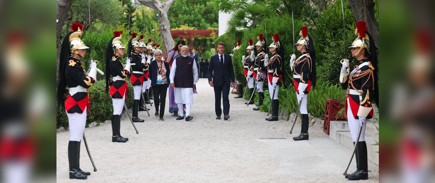 PM Narendra Modi held bilateral talks with President Emmanuel Macron in Nice, France.
June 14, 2026
