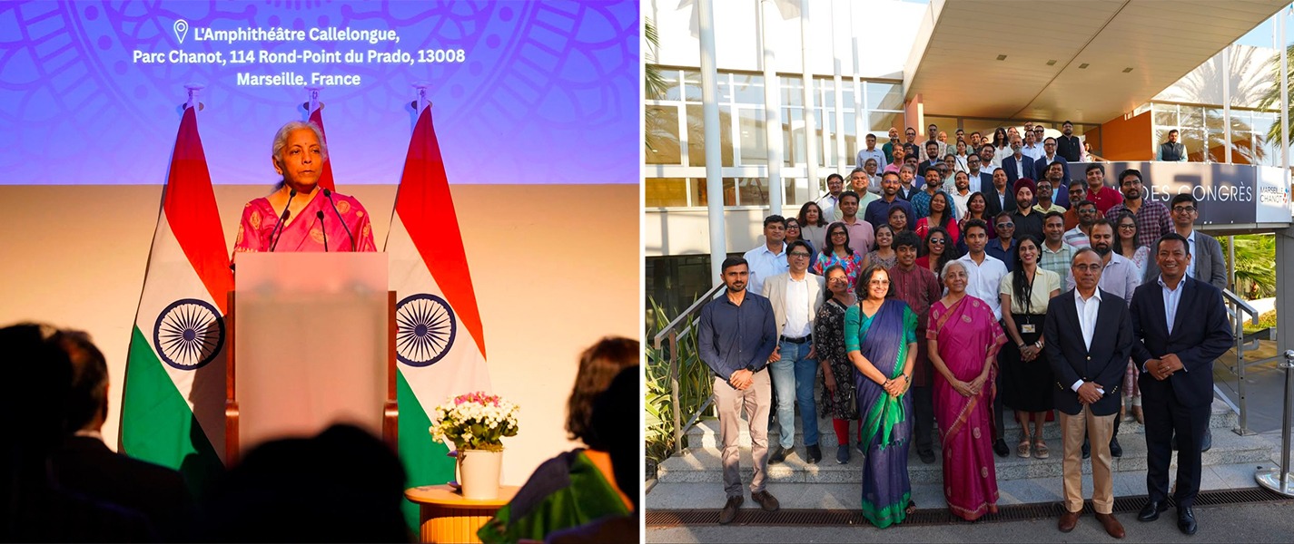 Union Minister for Finance and Corporate Affairs Smt. Nirmala Sitharaman delivered a keynote address and interacted with the Indian diaspora at a gathering being held at Marseille, France.