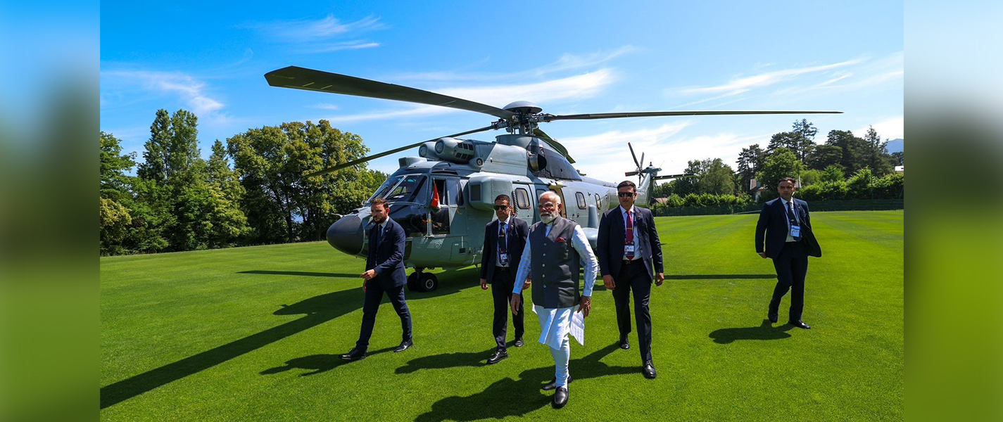 PM Narendra Modi arrives at Evian, France for the G7 Summit. June 16, 2026