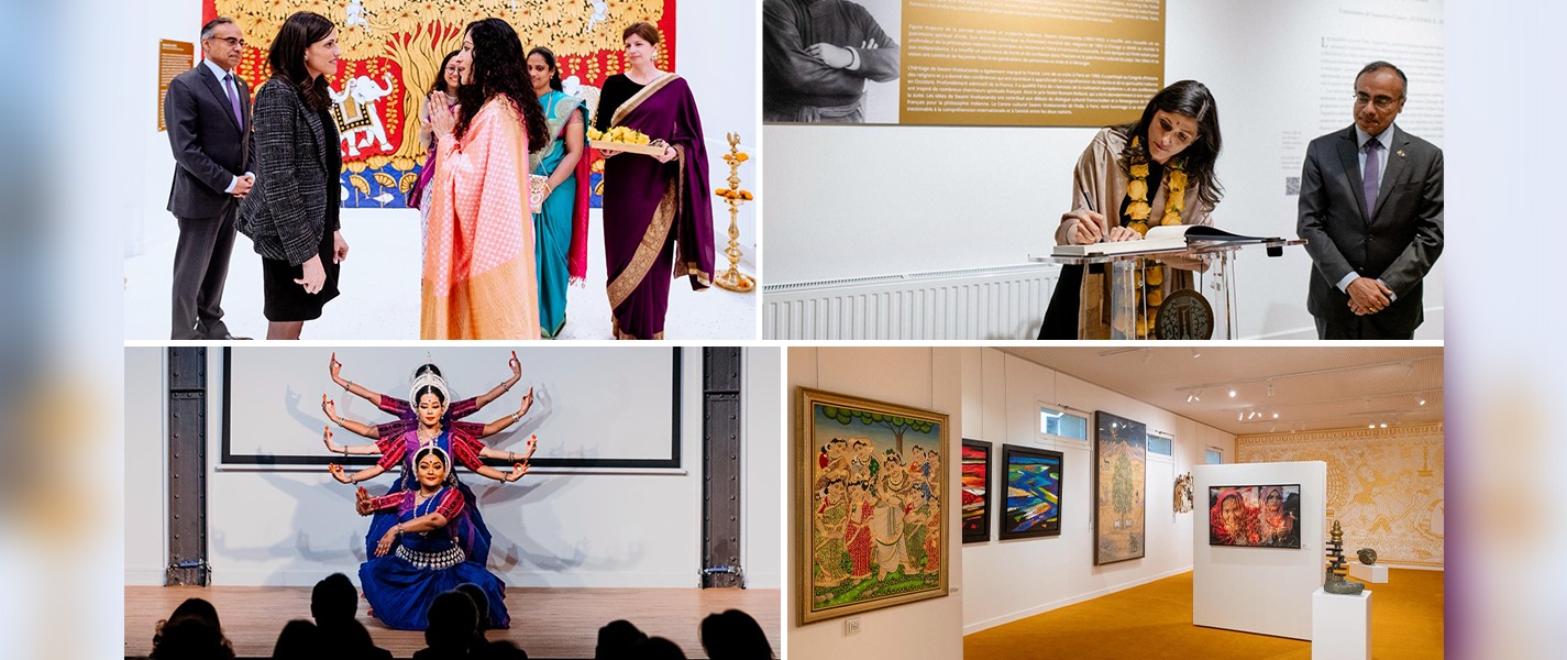 Inaugural event of the new Swami Vivekananda Cultural Centre in Paris and the opening of the exhibition “Living Arts of India”.