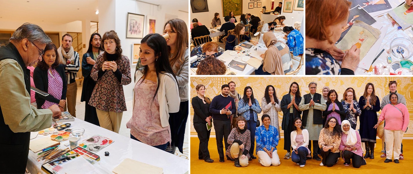 Indian miniature painting workshop at Swami Vivekananda Cultural Centre (SVCC), Paris