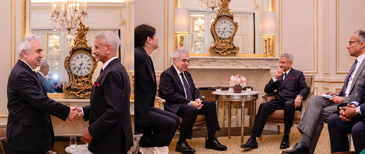 External Affairs Minister Dr. S. Jaishankar met the Executive Director of IEA Mr. Fatih Birol in Paris, France.