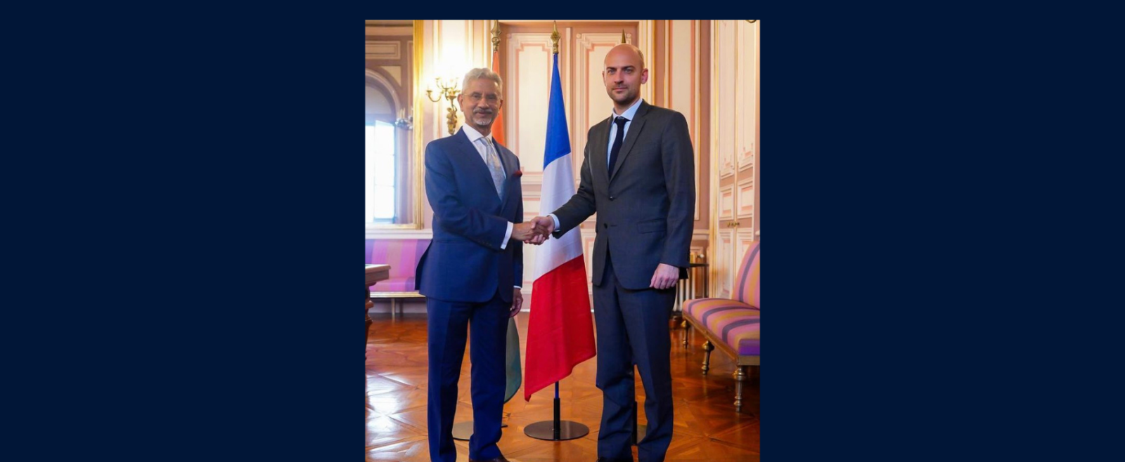 External Affairs Minister Dr. S. Jaishankar met H.E. Mr. Jean Noel Barrot, Minister for Europe & Foreign Affairs of France in Marseille