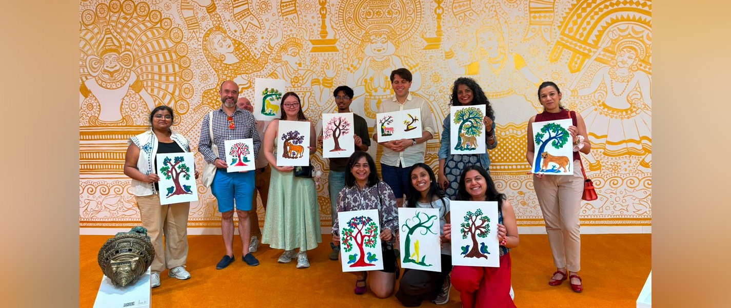 Virtual Gond Art Workshop at SVCC, Paris led by renowned Gond artist Ms. Chotti Tekam in collaboration with ICCR