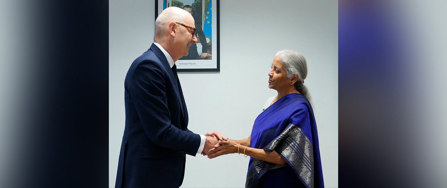 Union Minister for Finance & Corporate Affairs Smt. Nirmala Sitharaman met H.E. Mr. Roland Lescure, Minister of Economy, Finance, Industrial, Energy, and Digital Sovereignty of France.