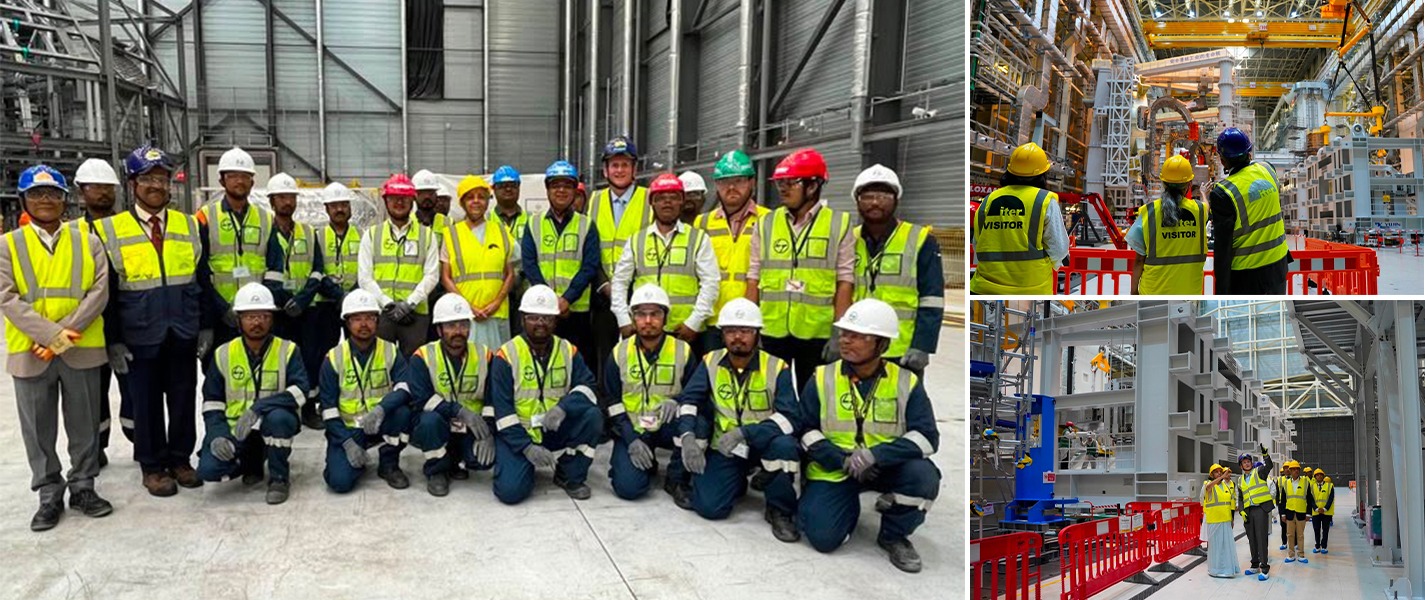 Union Minister for Finance & Corporate Affairs Smt. Nirmala Sitharaman visited the International Thermonuclear Experimental Reactor (ITER) in Cadarche, south of France and also interacted with Indian professionals from Larsen & Toubro (L&T) contributing to the ITER project.