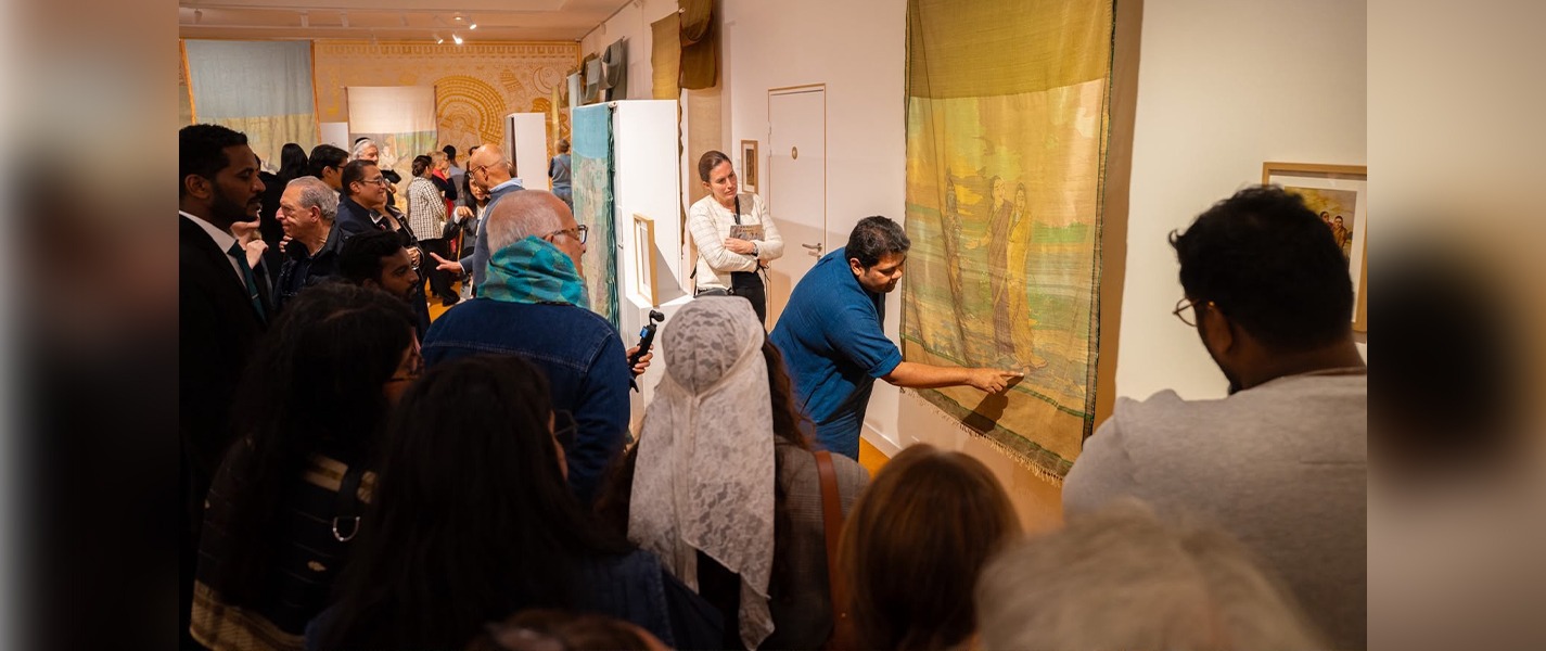 Inauguration of the exhibition “Khadi, a Canvas” at Swami Vivekananda Cultural Centre, Paris.