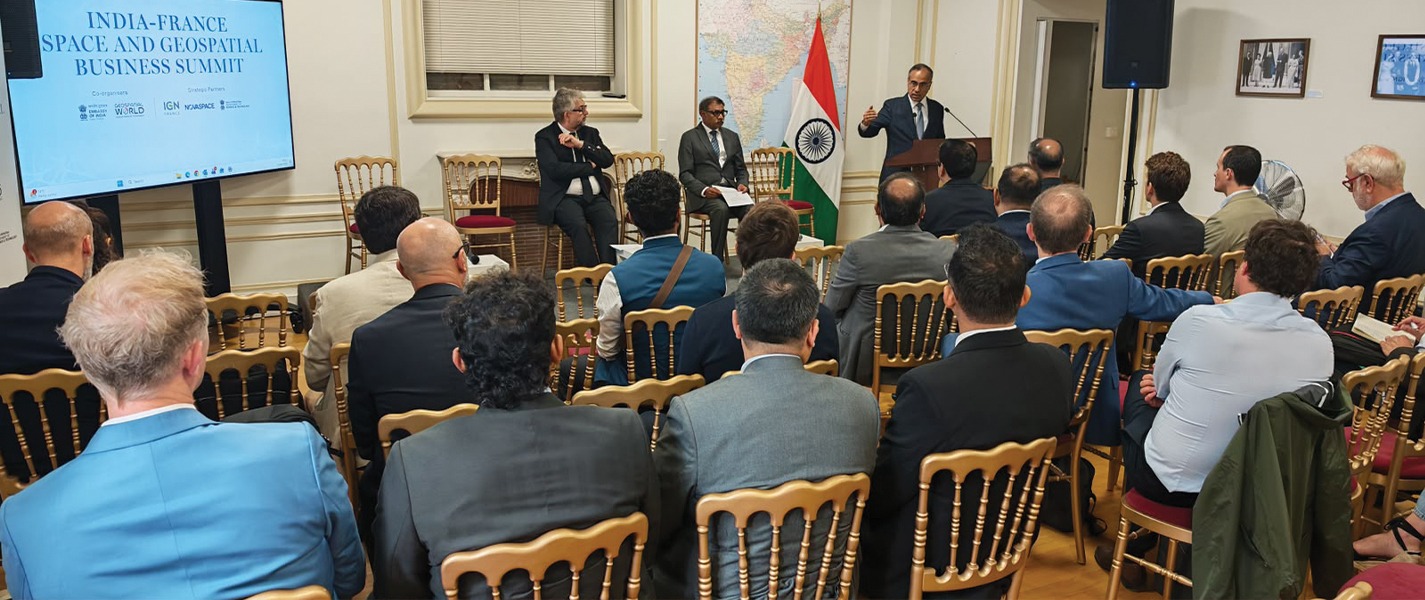 The Embassy of India in France, together with Geospatial World, hosted the second India-France Space & Geospatial Business Summit in Paris.