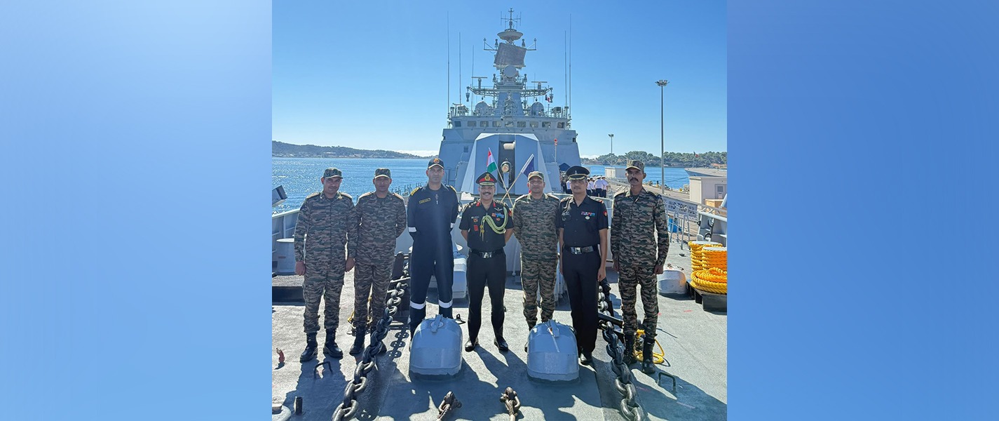 Indian frigate INS Trishul arrived at Toulon Naval Base to participate in the India-France bilateral naval exercise Varuna